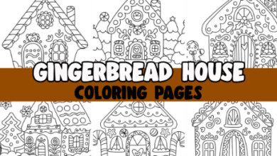 Free Printable:7mukfpmxx0a= Gingerbread House Coloring Page