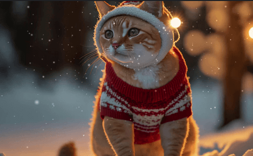 Animated:7f9tjonmorq= Christmas Cat Wallpaper